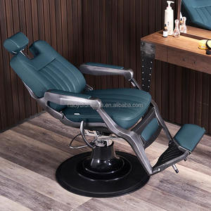 เก้าอี้ตัดผมสไตล์เรโทรสวยงามทันสมัย วัสดุหนังวินเทจ พร้อมฐานโครเมียมแข็งแรงทนทาน ขายในไมอามี - Product Image 4