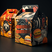 Boîtes d'emballage personnalisables en papier kraft pour poulet burger frites 3mm d'épaisseur carton biodégradable sushi alimentaire UV chips de pomme de terre lait