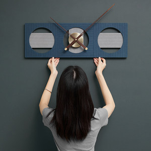 Nordic Style Wall <b>Clock</b> Rectangular <b>Silent</b> Quartz Battery Powered Living Room Home Decoration - Product Image 1