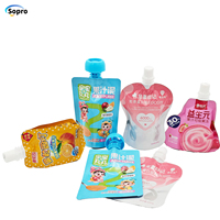 Impression personnalisée 3.5g de jus de gelée de boisson alcoolisée paquet de recharge de liquide découpé à l'emporte-pièce debout pochette en plastique pochette à bec