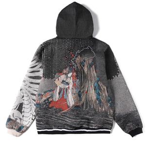 Sudadera con Capucha Personalizada con Logotipo, Estilo Y2K, Lavado Ácido, Estampada, de Felpa, 500 g/m², Algodón, para Hombre, Tejido Jacquard, Otoño - Product Image 2