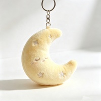 Porte-clés en peluche Lune Douce, logo personnalisé, OEM, vente en gros, cadeau promotionnel, approvisionnement en vrac pour les fêtes d'enfants