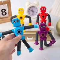 Mainan Robot Teleskopik dengan Suction Cup, Dapat Berubah Bentuk, Lucu, Pereda Stres, Puzzle, Mainan Fidget Rumit, Hadiah Anak, Souvenir Pesta