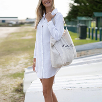 Sacs fourre-tout en lin uni simple avec logo imprimé personnalisé Sacs fourre-tout en toile de coton lin de plage vierges de haute qualité pour les femmes qui font du shopping