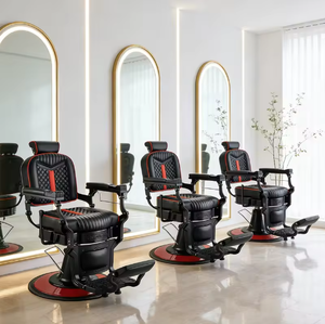 AY Classics Black Leather Hydraulic Pump Saloon <b>Chair</b> Retro Shaving Men's Beauty Salon Barber <b>Chair</b> <b>for</b> <b>Sale</b> - Product Image 5