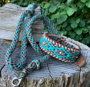 <span class=keywords><strong>Collar</strong></span> y Correa Táctica para Perro de Alta Calidad, Ajustable, con Nudos de Monedas de Colores Mezclados, de Lujo, con Placa para Nombre - Product Image 1