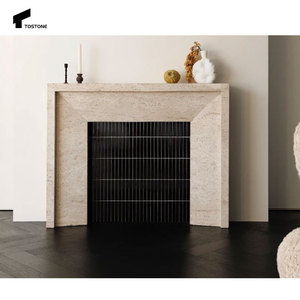Tostone minimalista independiente travertino Natural chimenea para Villa sala de estar dormitorio entrada Interior mate - Product Image 1