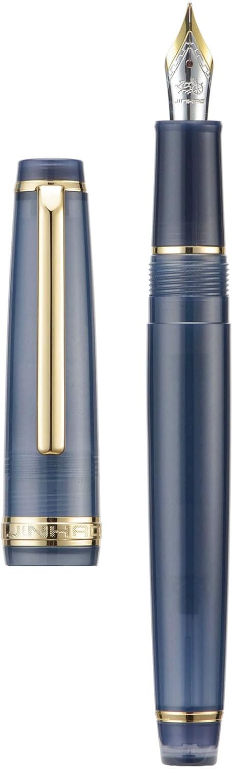 Blu Scuro Trasparente (Bordatura Oro)