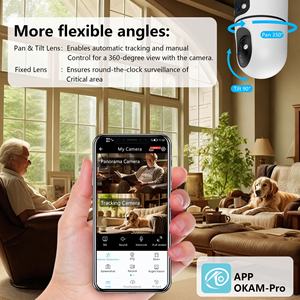 Telecamera WiFi Smart per Interni 1080P 2K, Telecamera di Rete Wireless O-KAM PRO con Doppia Lente, PTZ 360°, Telecamera IP di Sicurezza CCTV WiFi per Casa - Product Image 3