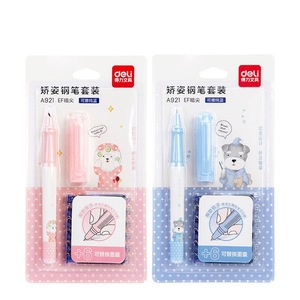 Deli A921 Fountain Pen EF Nib Refillable Ink Cartridges Posture Correction Set With Cartoon Design - Product Image 5