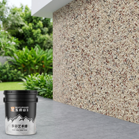 Peinture artistique colorée Wufushan Crystal Stone avec texture minérale réfléchissante, idéale pour les finitions murales dans les halls d'hôtels et de villas