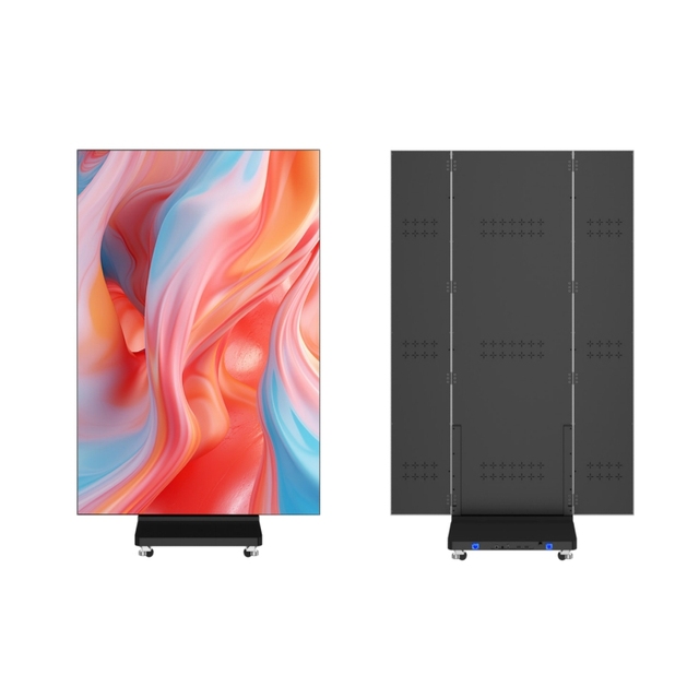 Three-fold LED Poster Screen Energy Saving Foldable LED Poster Panel Ultra-Thin Portable Tri-Fold LED Poster Screen