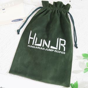 Bolsa de terciopelo verde con estampado de logotipo personalizado con cordón para joyería de perfume bolsa de terciopelo de embalaje de regalo de tarjeta de <span class=keywords><strong>Tarot</strong></span> de gamuza sintética suave de lujo - Product Image 3