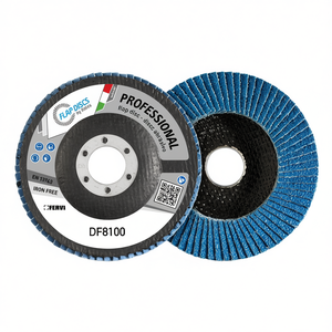 Disco de Láminas Profesional Fervi de 125 mm, Disco Abrasivo Sin Hierro para Lijar Metal - Product Image 1