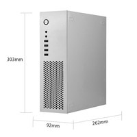 A10 HTPC Sliver MINI PC Kasası Yatay Mini PC Kasası Küçük 1U Flex Güç Kaynağı M-ATX Anakartı Destekler