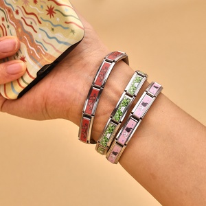 Wholesale Bulk DIY 9mm Cartoon Modular Football Series Stainless Steel Bracelet Women Men Italian Charm Bracelet Jewelry Gift - Product Image 3
