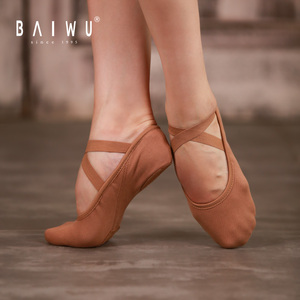 121131006 Baiwu <span class=keywords><strong>Precio</strong></span> al por Mayor Zapatos de <span class=keywords><strong>Ballet</strong></span> de Lona Elástica Ligeros y Suaves Zapatos de Danza de <span class=keywords><strong>Ballet</strong></span> de Lona en Venta - Product Image 3