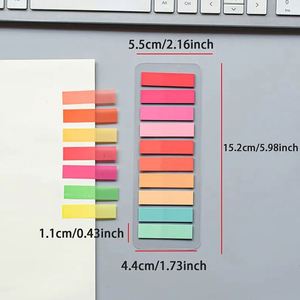 Convenient Self-Adhesive PET Index Tabs Stationery Rulers Magnetic Sticky Notes Memo <b>Pad</b> Plastic Sticker for Office Use - Product Image 2