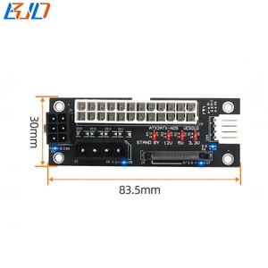 Carte d'adaptation d'<span class=keywords><strong>alimentation</strong></span> en gros pour usine : Connecteur ATX 24 broches <span class=keywords><strong>femelle</strong></span> <span class=keywords><strong>vers</strong></span> <span class=keywords><strong>Molex</strong></span> 4 broches, <span class=keywords><strong>SATA</strong></span> 15 broches, PCIE 6 broches - Product Image 3