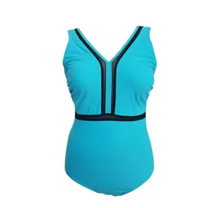 Ladies Good Quality Solid Color Swimsuits Bra Sized One Piece Swimwear cheap good quality bathing suits from swimsuit