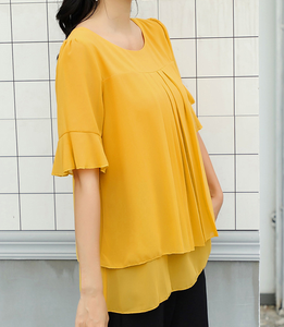 ملابس علوية للنساء مقاس كبير <span class=keywords><strong>5XL</strong></span> قمصان صيفية قصيرة الأكمام بلوزة شيفون - Product Image 5