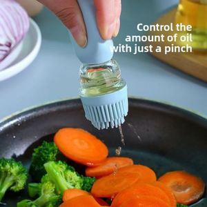 Bbq Baking Kitchen Gadgets With Silicone <b>Brush</b> 2 in 1 Cooking Glass Dropper Measuring Oil Dispenser <b>Bottle</b> - Product Image 3