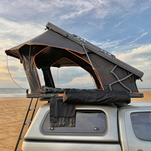 Carpa de techo rígida de aluminio para 2-4 personas, con protección UV, tipo pop-up, para acampar en el techo de coches. - Product Image 1