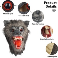 Masque de loup-garou effrayant Latex pleine tête effrayant masque d'horreur déguisement pour Halloween carnaval fête costumée