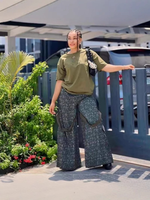 Ensemble Été Décontracté Mode Grande Taille pour Femme Ultra-Ample Imprimé Respirant en Polyester, Pantalon et Haut à Logo Avant, Design Assorti