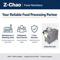 Mesin Pengiris dan Pemotong Buah Kering Komersial Z-Chao, Dapat Diatur 2-30mm, Bahan Stainless Steel SUS304