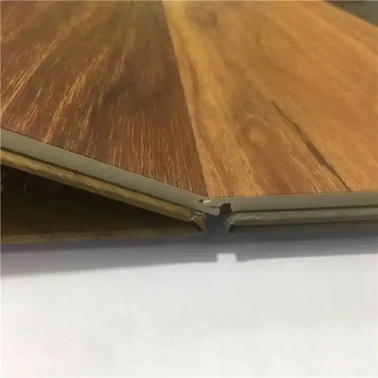Cao bóng Vinyl PVC Laminate Vinyl tấm ván sàn LVT bấm vào Vinyl tấm ván sàn bấm vào khóa SPC sàn 8 mét không thấm nước