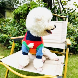 Vêtements pour chien, pull chaud d'hiver, motif dessin animé, pour bouledogue français, schnauzer, bichon frisé, teddy, shiba inu, West Highland, tricot <span class=keywords><strong>arc</strong></span>-<span class=keywords><strong>en</strong></span>-<span class=keywords><strong>ciel</strong></span> - Product Image 3