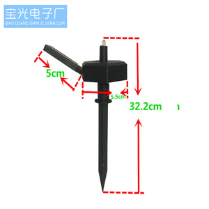 Lampe solaire de jardin à LED à 6 faces avec capteur de lumière à film mince, résistante à l'eau, décoration extérieure - Product Image 5