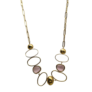 Collier de mode perlé en acier inoxydable 316L plaqué or PVD, durable et résistant, bijou tendance - Product Image 2