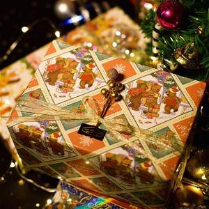 新款高档花卉包装纸防水装饰圣诞礼品包装纸定制包装 - Product Image 2