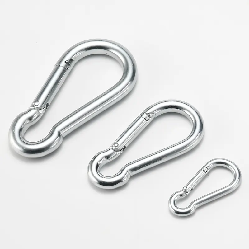 JRSGS Factory Direct Wholesale Snap Hook 304 316 Stainless Steel Spring Climbing Button Carabiner