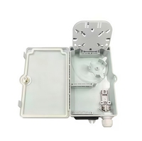 Boîtier terminal fibre optique étanche IP65 à 4 ports en ABS avec répartiteur 1x4 pour montage mural ou sur poteau de réseau FTTH extérieur