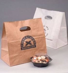 Premium Multicolor <b>Paper</b> Bags Custom Printed Logo Carry Bags Brown White <b>Red</b> Striped Eco Friendly Packaging - Product Image 5