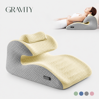 Oreiller en mousse à mémoire de forme pour couple avec housse lavable, oreiller ergonomique Kamasutra pour couple, pour dormir et lire
