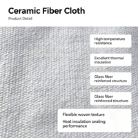 Tissu en fibre céramique haute résistance pour l'isolation des joints à haute température, avec une excellente capacité de rétention de chaleur et des propriétés ignifuges