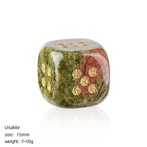 Juego de Dados de Cristal de 15 mm con Grabado Láser Hecho a Mano, Dados de 6 Caras con Puntos Tallados para Juegos de Rol, Decoración Feng Shui - Product Image 4