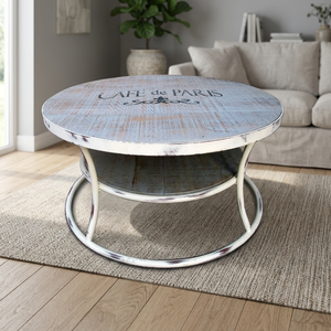 Tables basses en verre industriel modernes, design personnalisé en acier inoxydable, mobilier de salon, ensembles en gros avec emballage - Product Image 2