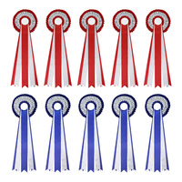 Ruban de récompense en satin 100% polyester imprimé feuille d'or ODM, multicolore, pour compétitions sportives, événements scolaires et concours.