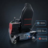 Cabine de télécommande 5G intelligente avec double joystick et volant pour flotte d'excavatrices sans pilote
