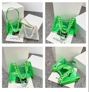 Wholesale Customized Fashion Transparent Fashion Acrylic Chain Shoulder Women Crossbody Clutch Bag Handbag <strong>Candy</strong> Pvc Ladys Bags - Product Image 4