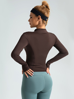 Vente Flash : Hauts de Yoga pour Femmes, Veste de Sport Entièrement Zippée, Sans Coutures, Extensible, Respirante, pour la Gym et l'Entraînement