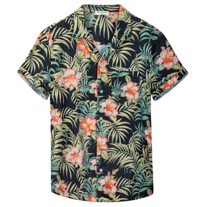 Camicie da uomo con stampa Hawaii con bottoni a manica corta <span class=keywords><strong>mare</strong></span> <span class=keywords><strong>mare</strong></span> spiaggia T Shirt poliestere Quick Dry PDF 50 + ragazzi Custom ODM OEM - Product Image 4