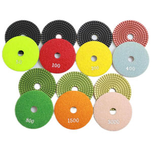 4 אינץ 'יהלום באיכות גבוהה ליטוש 100 מ "מ עגול רפידות ליטוש יבש עבור גרניט אבן שיש 50 # - Product Image 1