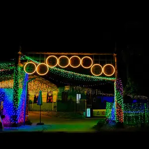防水户外72英尺200发光二极管太阳能仙女串灯庭院花园家庭派对圣诞装饰