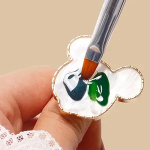 Nail <b>Ring</b> Easy To Clean Dyeing <b>Plate</b> Palette <b>Ring</b> Nail Palette For Mixing Fashion Heart Nails Accessories Tools For Manicure - Product Image 3